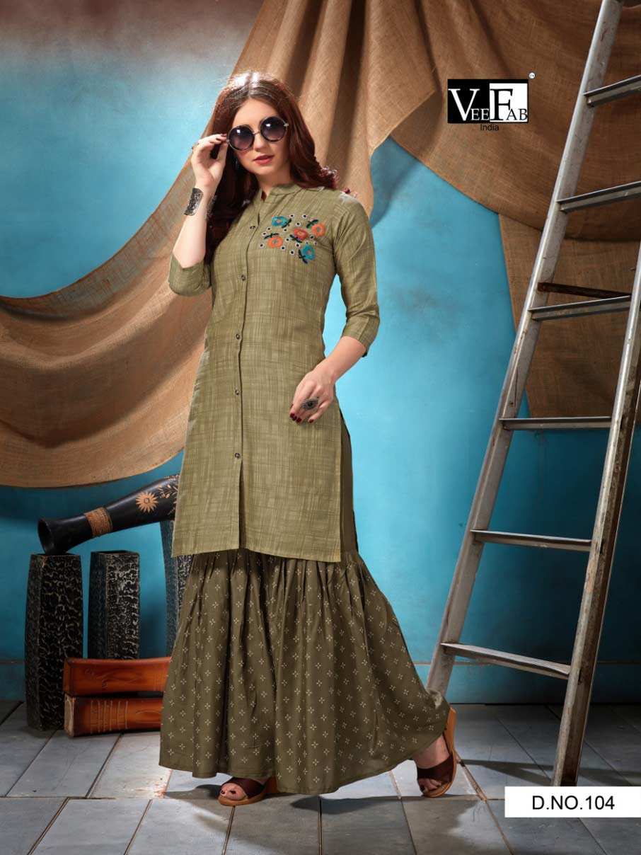 Style In Cotton Satin Kurti Clothing Set Style In Cotton Satin Kurti Clothing Set